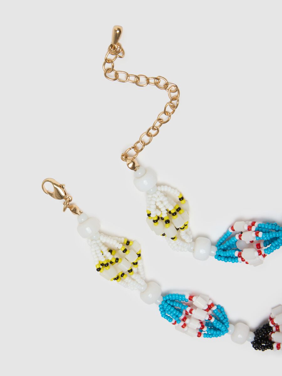 Collana in vetro multicolor con pendente_3