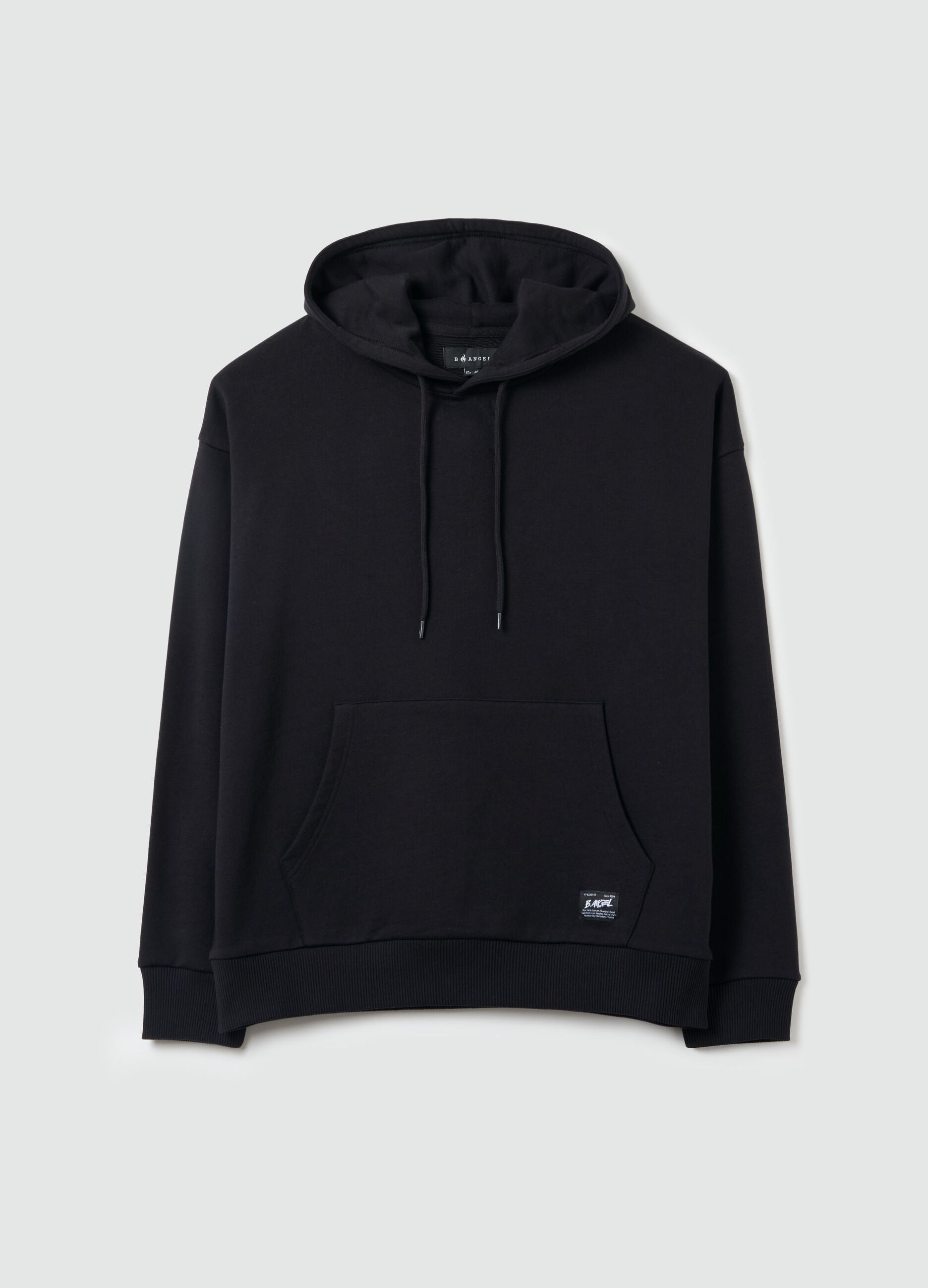 Over-fit sweatshirt in cotton with hood