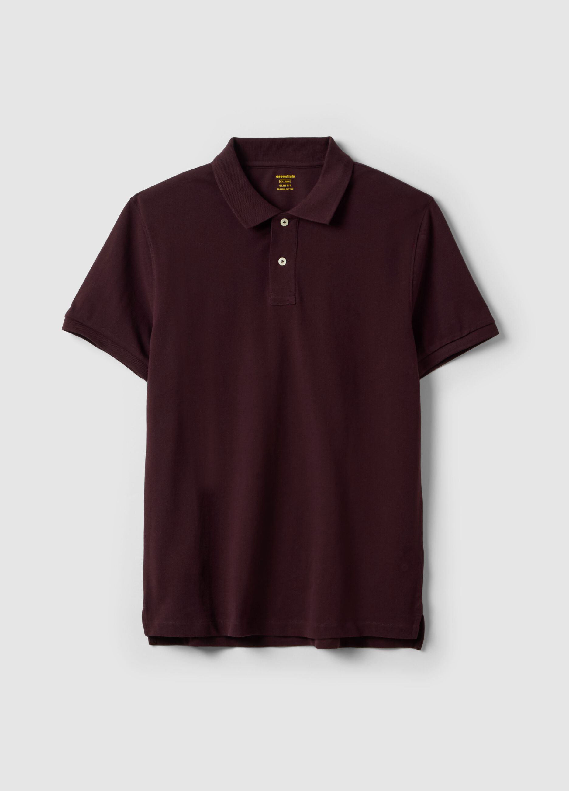Purple slim fit pure cotton polo shirt