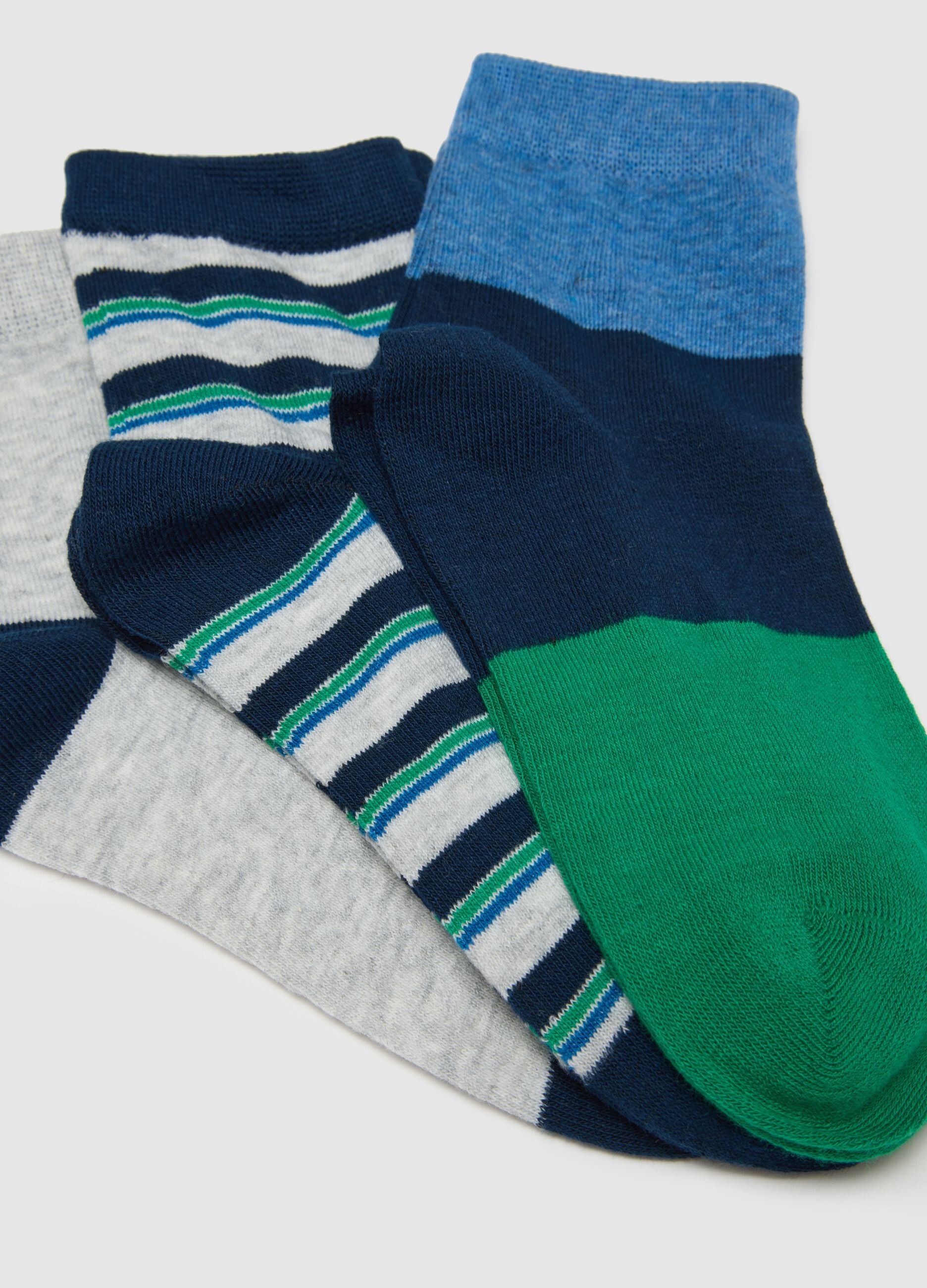 Multipack of multicoloured cotton blend socks for children