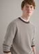 Multicoloured striped pure cotton sweater regular fit_0