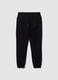 Black cotton-blend joggers, regular fit_1