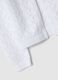 Girls' White Pure Cotton Cardigan Regular Fit with Button_2