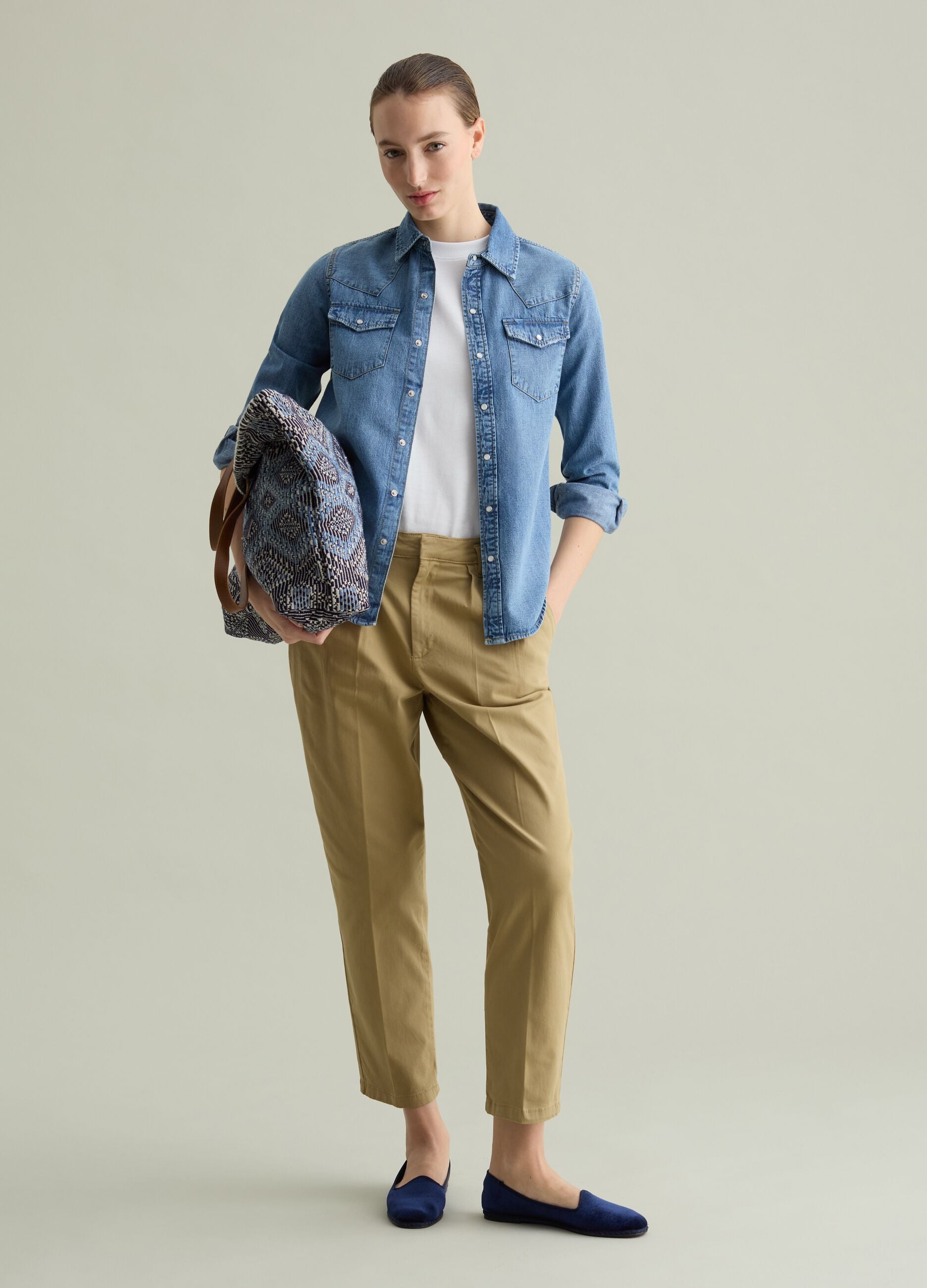 Western shirt in denim