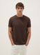 Slim fit brown stretch cotton T-shirt_0