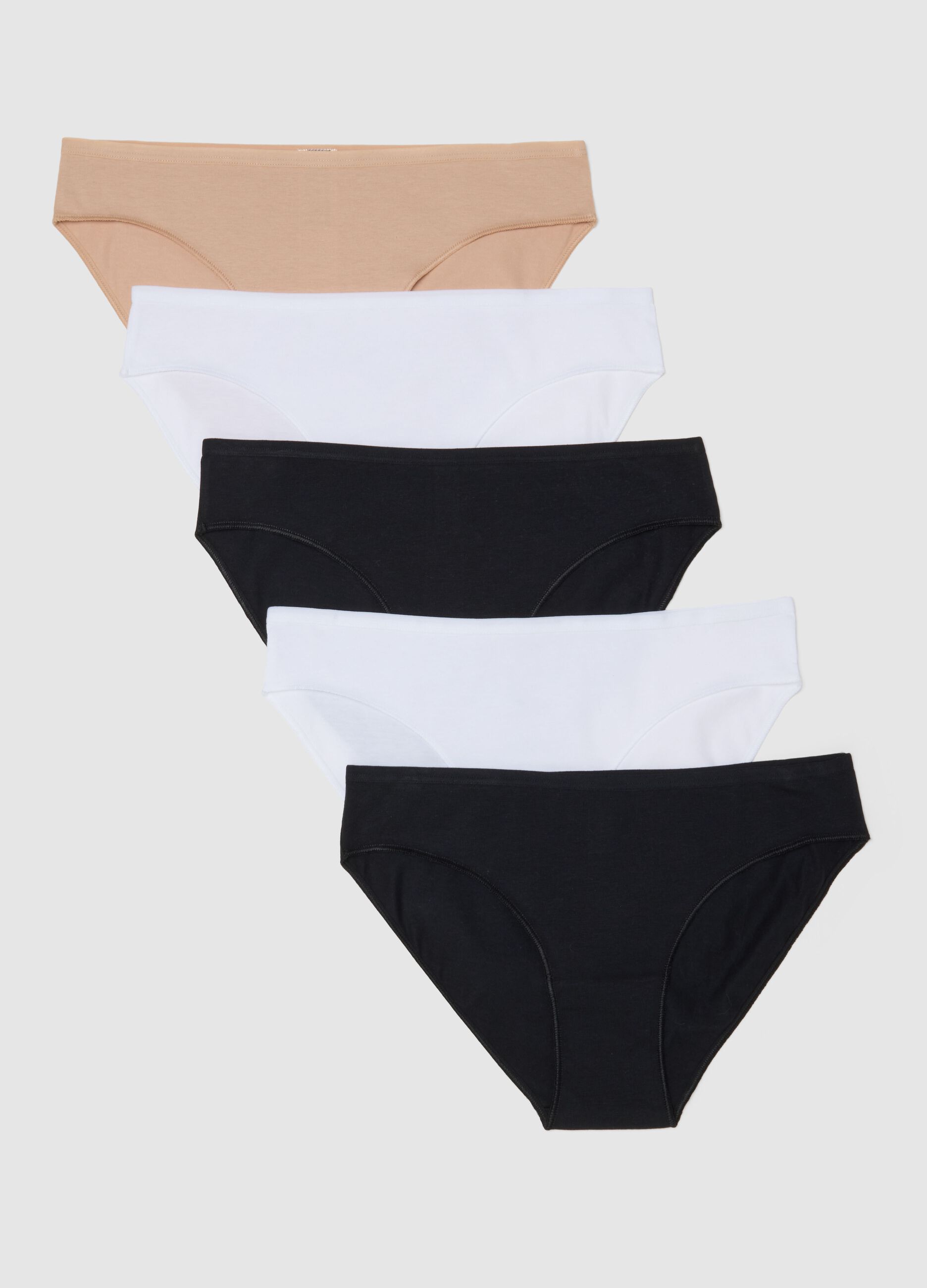 Multipack of multicolour stretch organic cotton briefs