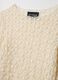 Beige stretch cotton blend regular fit top with lace_5