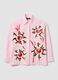 Pink pure cotton poplin shirt with floral print, regular fit_4