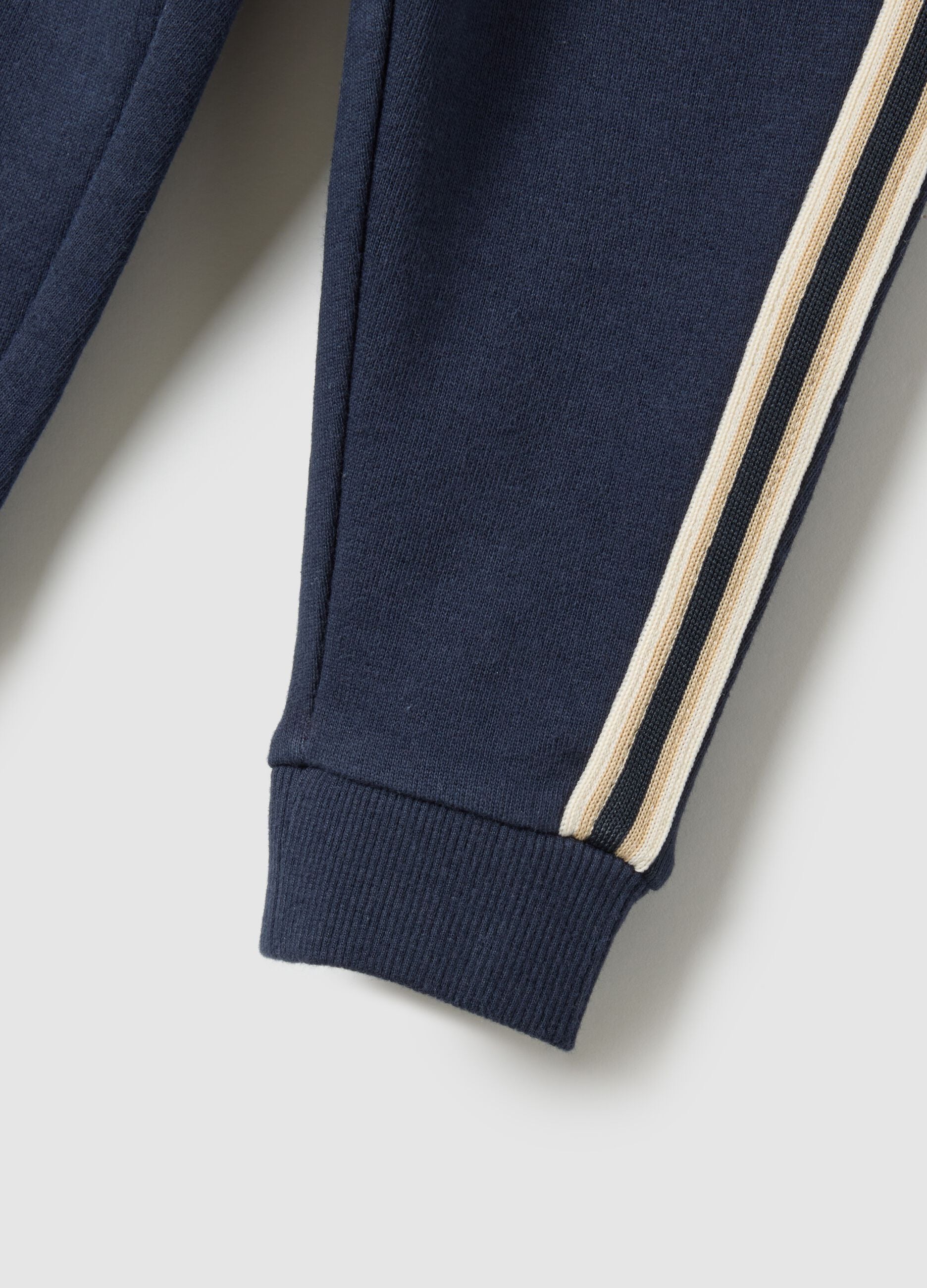 Blue pure cotton jogger trousers for baby regular fit