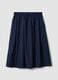 Blue pure cotton midi skirt_4