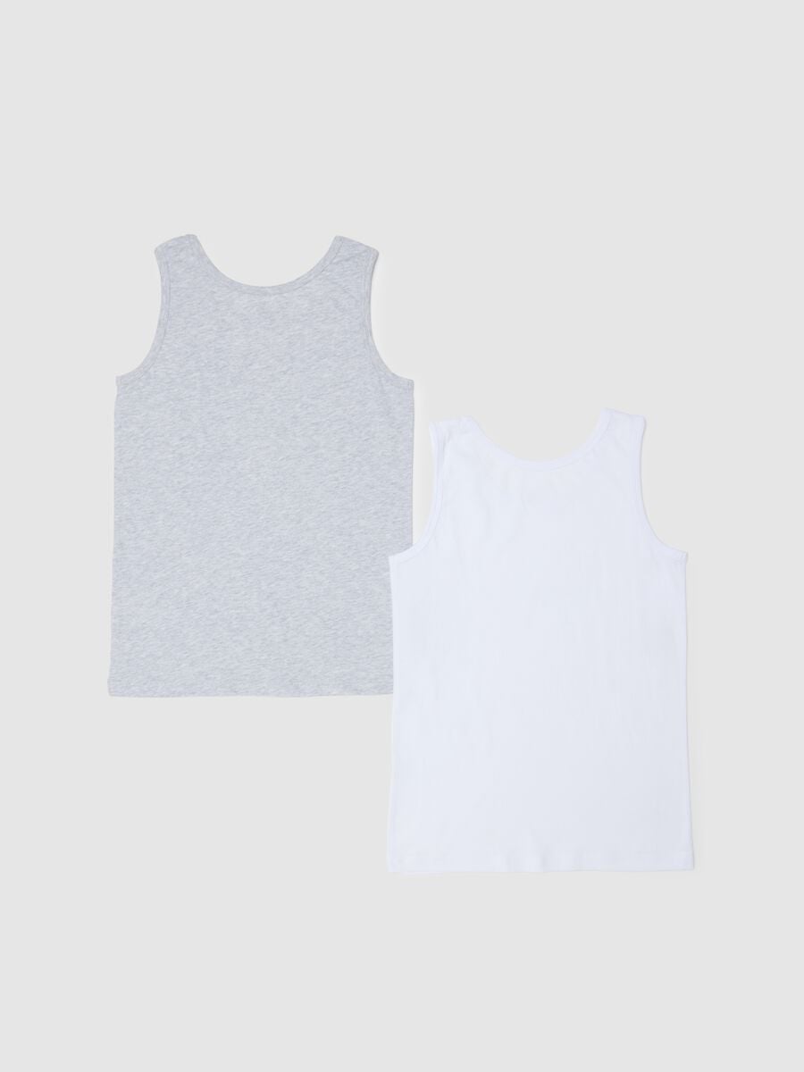 Boys' multi-coloured pure cotton vest twin pack with regular fit_1