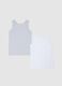 Boys' multi-coloured pure cotton vest twin pack with regular fit_1