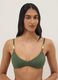 Green stretch-fabric bikini top with embellished straps_0