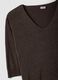 Maglia in misto modal marrone regular fit con design scintillante_5