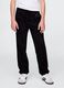 Regular fit black cotton blend jogger trousers for kids_2