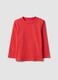 Red pure organic cotton crew-neck T-shirt for boys, regular fit_0
