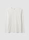 White long-sleeved crew-neck T-shirt in pure organic cotton_0