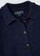Blue cardigan with polo collar in pure cotton regular fit_5