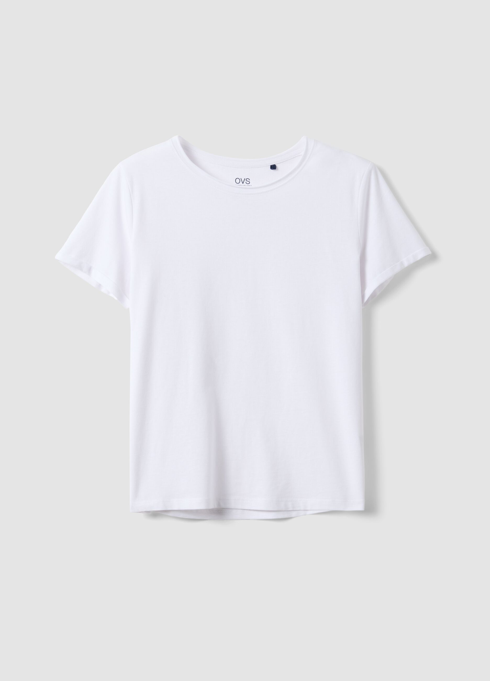 White short sleeve pure cotton regular fit T-shirt