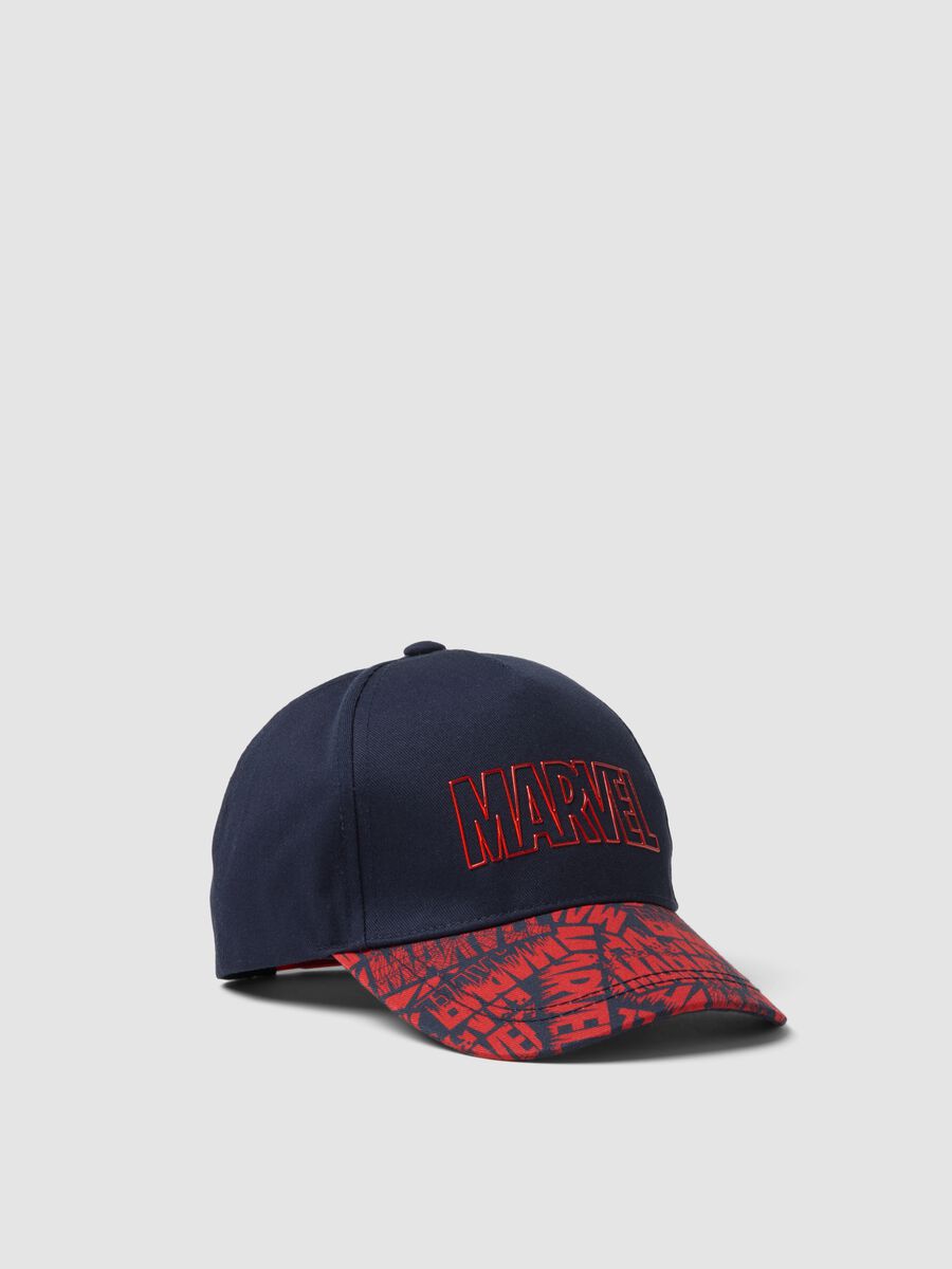Multicolour pure cotton children's hat with Marvel logo_0
