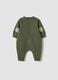 Green long-sleeved organic cotton baby sleepsuit_1
