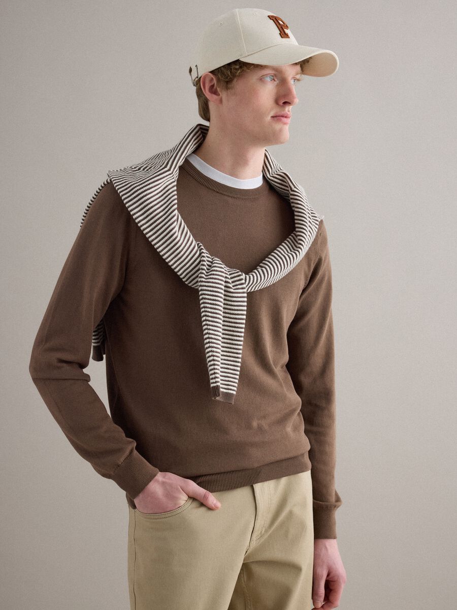 Brown Sweater in Pure Cotton_2