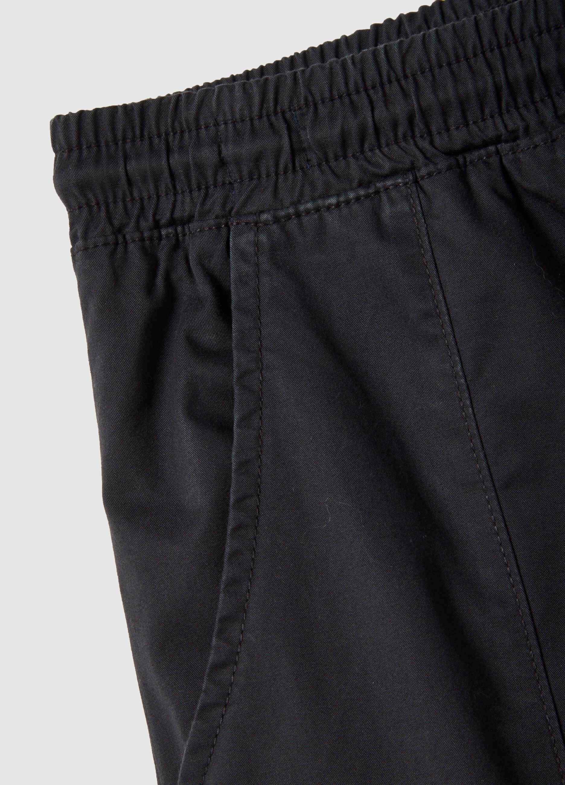 Pantaloni chino in puro cotone nero slim fit