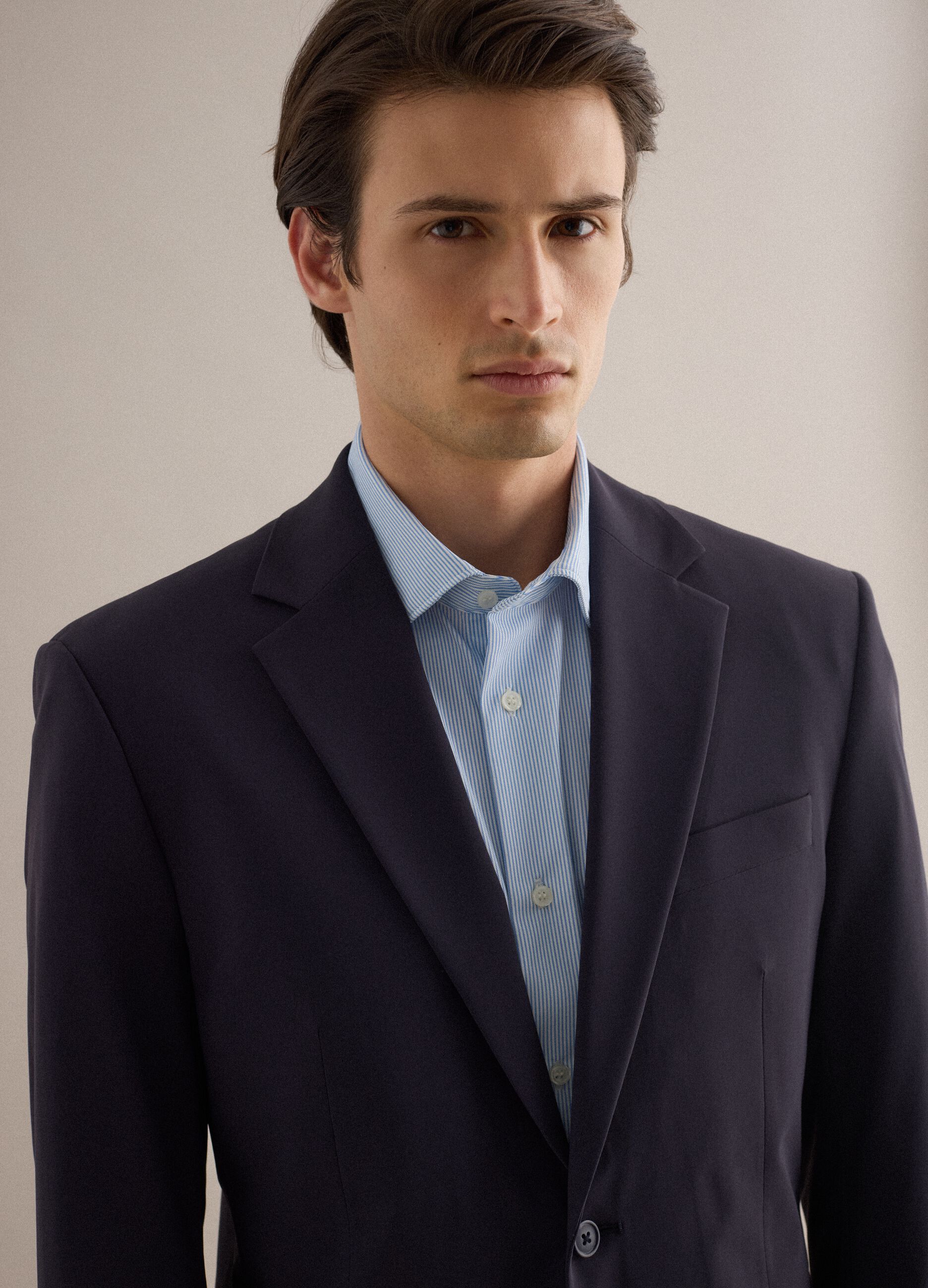 Slim fit navy blazer
