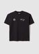 Children's black pure cotton over-fit T-shirt with Brooklyn Nets logo_3