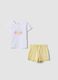Girls' regular fit multicolour pure cotton t-shirt and shorts set_0