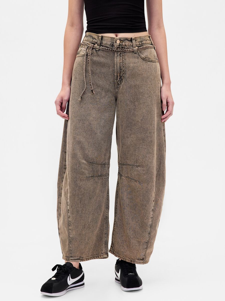 Jeans wide leg in denim_1