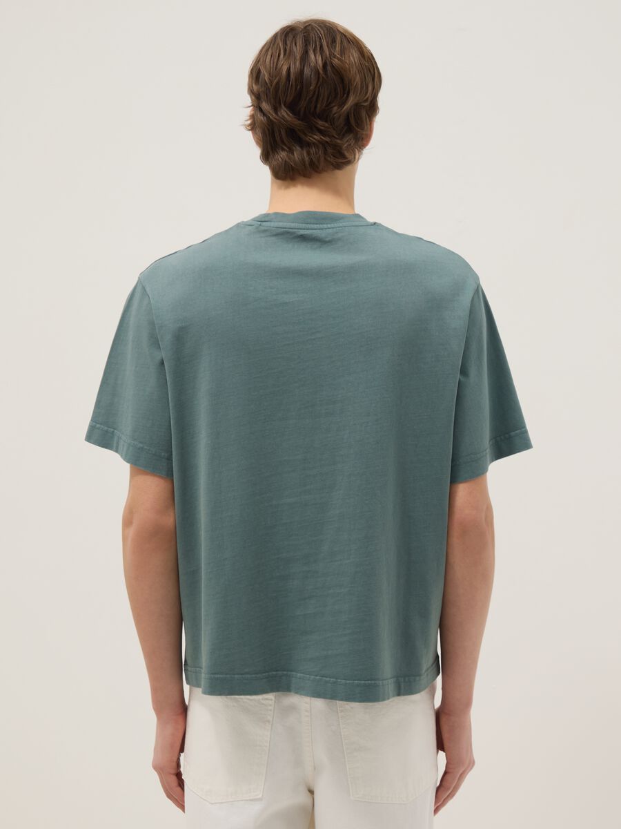 Maglia in puro cotone verde regular fit_3
