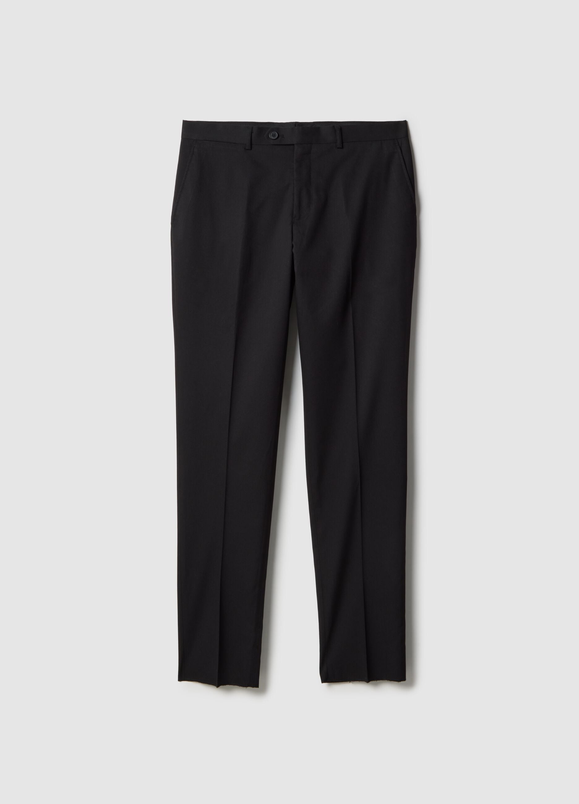 Classic Black Regular Fit Trousers