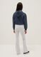 Grey cotton stretch flare fit leggings for girls_1
