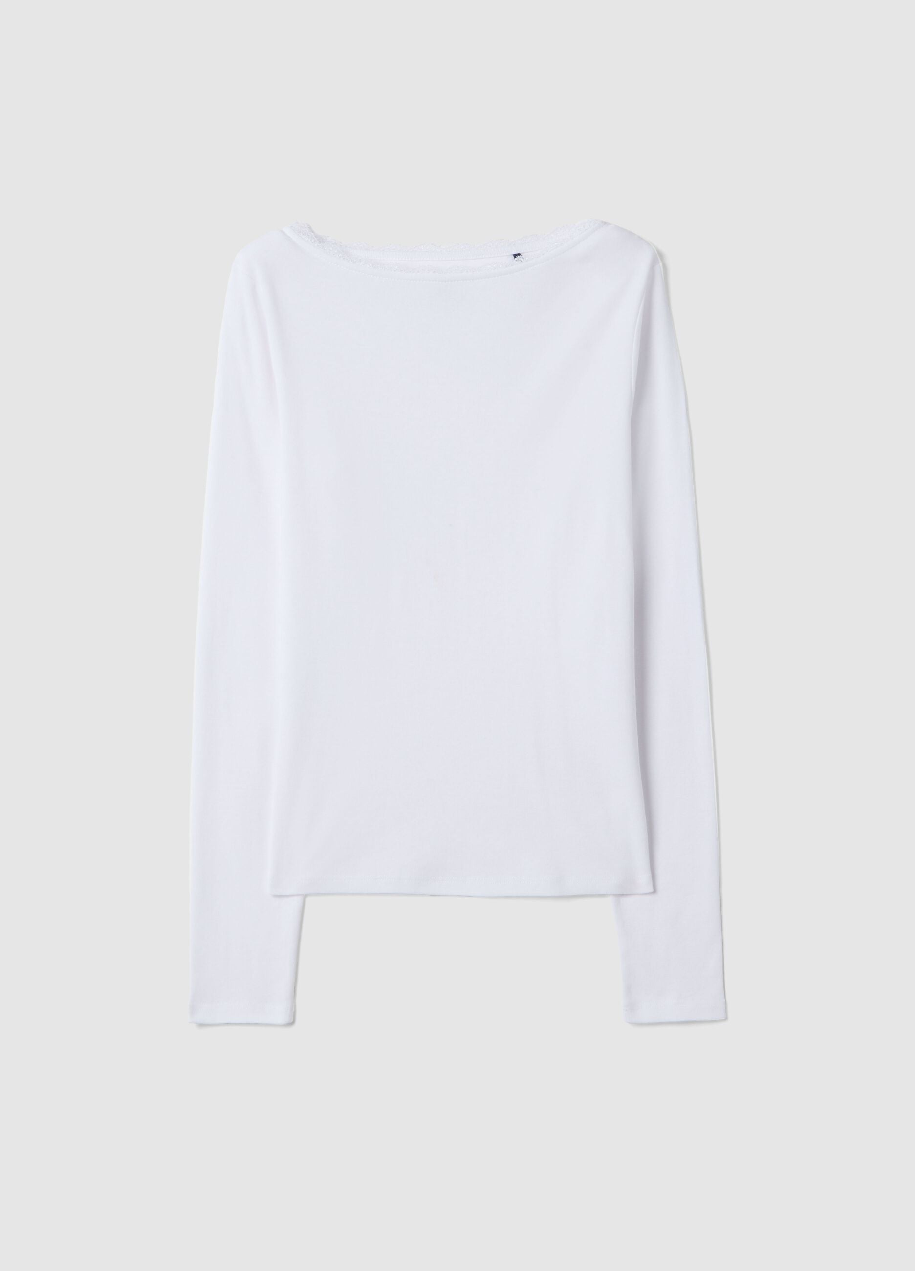 White pure cotton regular fit t-shirt
