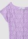 Purple stretch T-shirt with raised floral texture_2