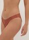Orange stretch swim briefs with glitter texture_3