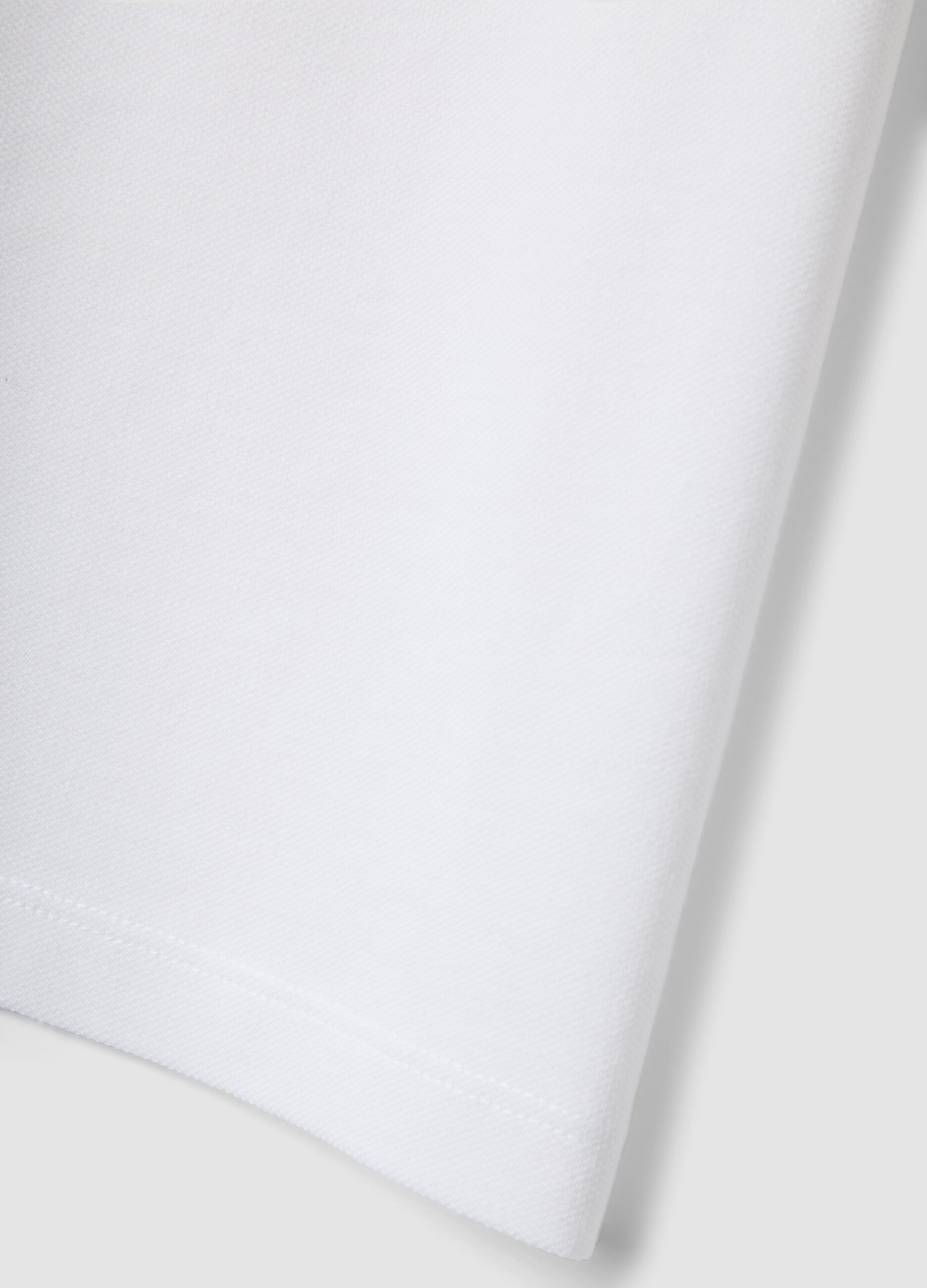 Boys&rsquo; white organic cotton polo shirt, regular fit