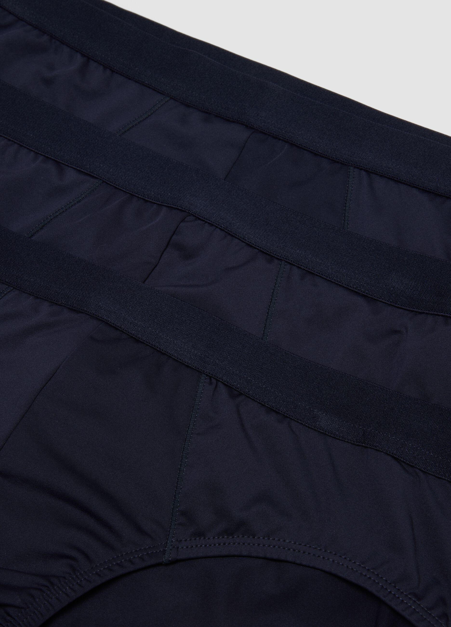 Three-pack of blue stretch microfibre briefs