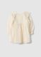 Girl's regular fit long beige cotton-blend dress_1