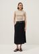 Beige fitted short-sleeve stretch cotton T-shirt_1