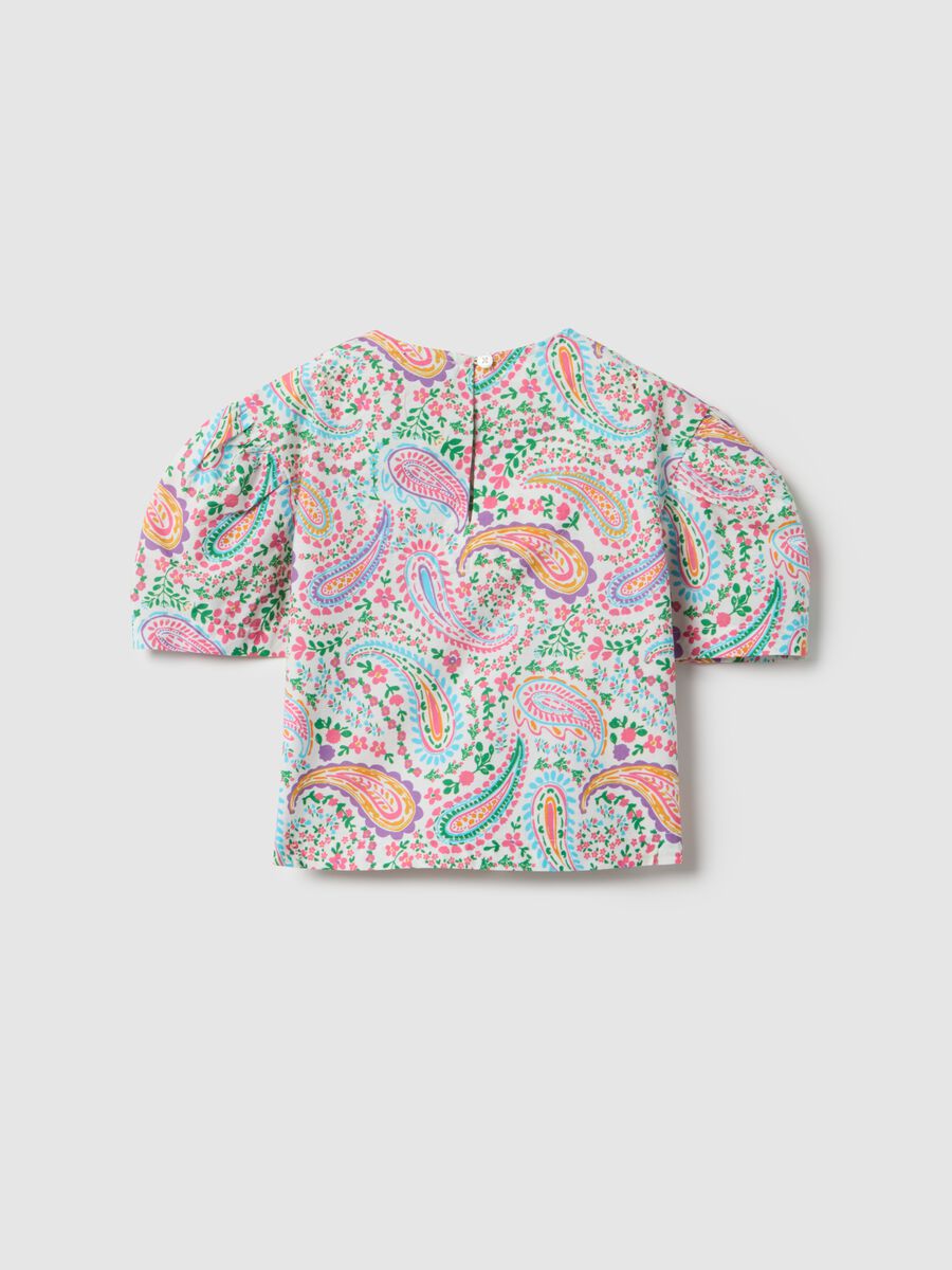 Girls' pure cotton multicolour regular fit shirt with pattern_4