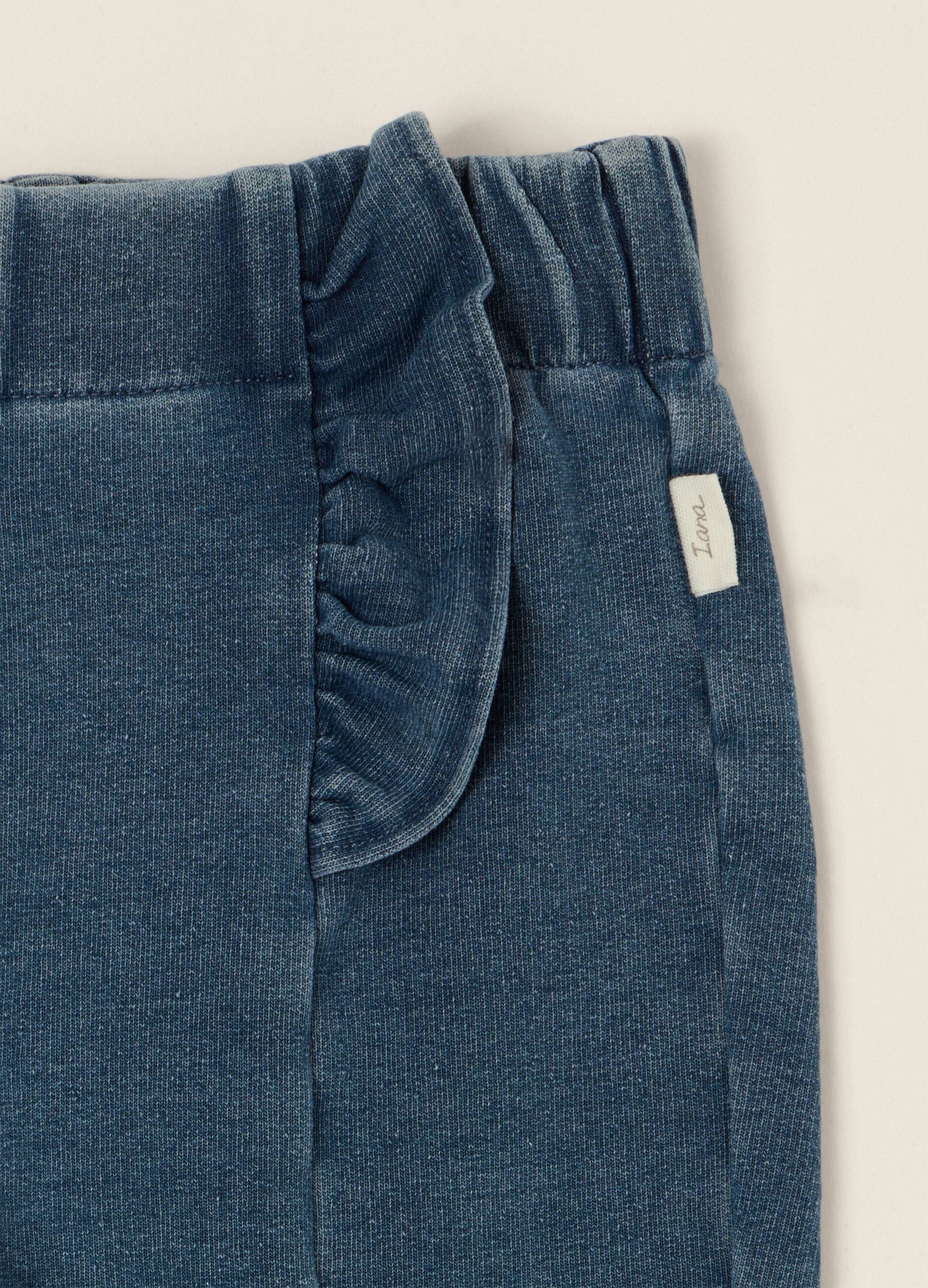 Baby girls&rsquo; blue stretch-cotton slim-fit denim jeans