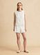 White pure cotton broderie anglaise shorts with scalloped hem, regular fit_0