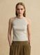 Fitted tank top in beige viscose blend_2