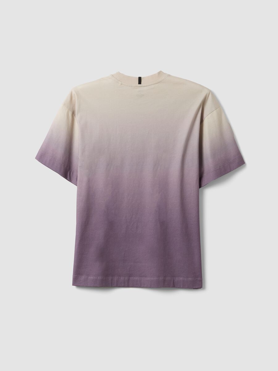 T-shirt over fit sfumata in puro cotone per ragazzo_5