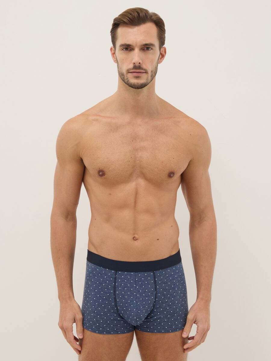 Multipack boxer in cotone organico elasticizzato multicolor regular fit_0