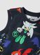 Blue pure cotton vest with all-over Sonic print_2
