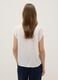 White sleeveless blouse in pure viscose regular fit with V-neck_2