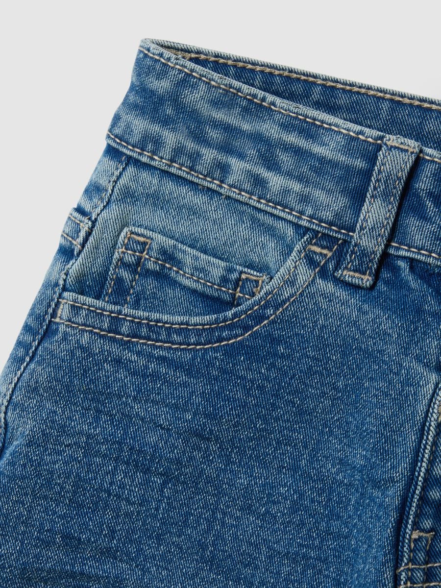 Kids' Straight Blue Stretch Denim Jeans_3